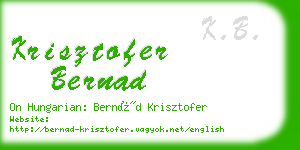 krisztofer bernad business card